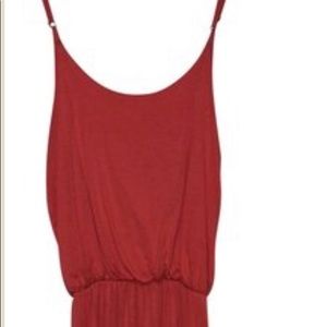 Lush Knit Maxi Dress - Coral Burnt Orange Color